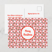 Feestelijk kerstpatroon feestdagenkaart (Voorkant / Achterkant)