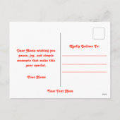 Feestelijk kerstpatroon feestdagenkaart (Achterkant)