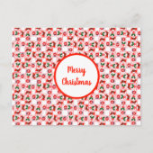 Feestelijk kerstpatroon feestdagenkaart (Voorkant)