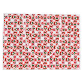 Feestelijk kerstpatroon groot cadeauzakje (Achterkant)