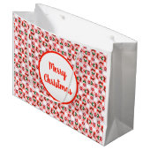 Feestelijk kerstpatroon groot cadeauzakje (Voorkant Gekanteld)