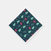 feestelijk kerstpatroon in rood en groen servet (Hoek)