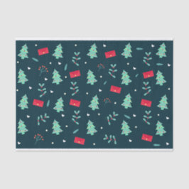 feestelijk kerstpatroon in rood en groen tissuepapier