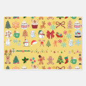 Feestelijk kerstpatroon inpakpapier vel (Voorkant)