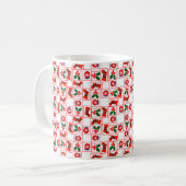 Feestelijk kerstpatroon koffiemok (Voorkant links)