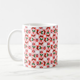 Feestelijk kerstpatroon koffiemok