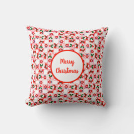 Feestelijk kerstpatroon kussen