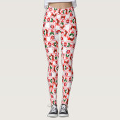 Feestelijk kerstpatroon leggings (Voorkant)