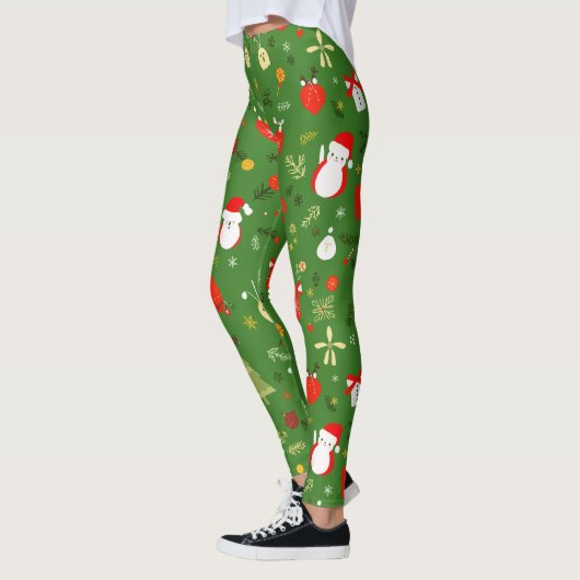feestelijk kerstpatroon leggings (Links)