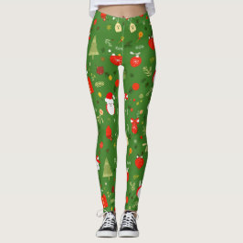 feestelijk kerstpatroon leggings