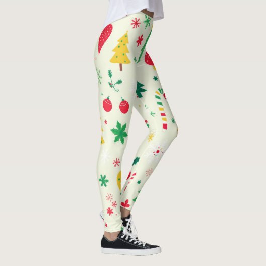 feestelijk kerstpatroon leggings (Rechts)