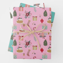 Feestelijk kerstpatroon met geschenken en Ornament