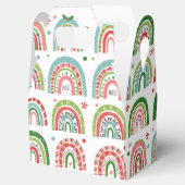 feestelijk kerstpatroon met moderne regenboogpatro bedankdoosjes (Geopend)