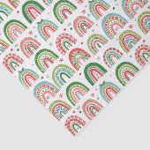 feestelijk kerstpatroon met moderne regenboogpatro tissuepapier (Detail)