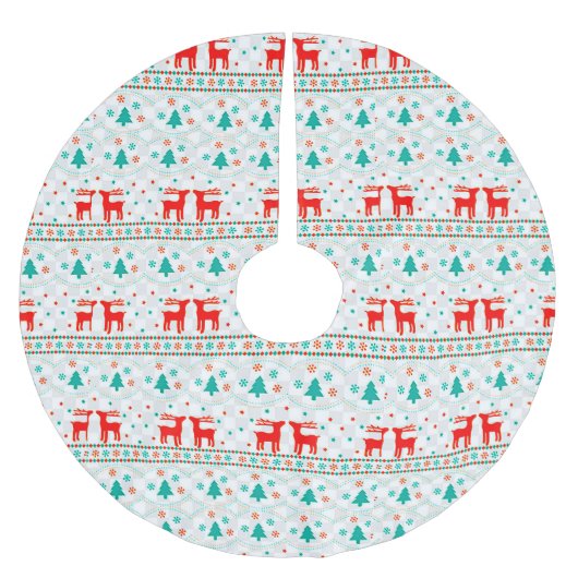 Feestelijk kerstpatroon met rendieren kerstboom rok (Voorkant)