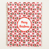 Feestelijk kerstpatroon planner (Voorkant)