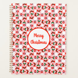 Feestelijk kerstpatroon planner