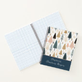 Feestelijk kerstpatroon recept notitieboek (Binnen)