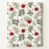 Feestelijk kerstpatroon recept notitieboek (Achterkant)