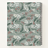 Feestelijk kerstpatroon recept notitieboek (Achterkant)