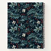 Feestelijk kerstpatroon recept notitieboek (Achterkant)