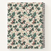 Feestelijk kerstpatroon recept notitieboek (Achterkant)