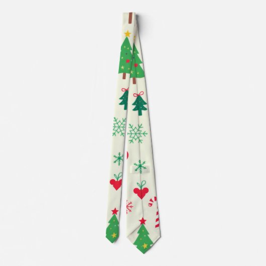 feestelijk kerstpatroon stropdas (Achterkant)