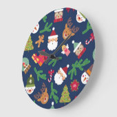 Feestelijk kerstpatroon, vakantieontwerp. grote klok (Hoek)