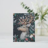 Feestelijk Kerstrendier Wenskaart Briefkaart (Staand voorkant)