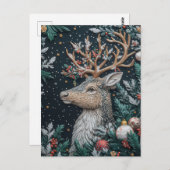 Feestelijk Kerstrendier Wenskaart Briefkaart (Voorkant / Achterkant)