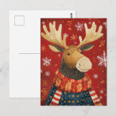 Feestelijk Kerstrendier Wenskaart Briefkaart (Voorkant / Achterkant)
