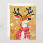 Feestelijk Kerstrendier Wenskaart Briefkaart (Voorkant / Achterkant)