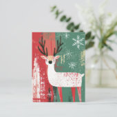 Feestelijk Kerstrendier Wenskaart Briefkaart (Staand voorkant)