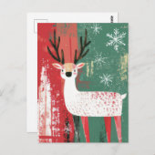 Feestelijk Kerstrendier Wenskaart Briefkaart (Voorkant / Achterkant)