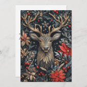 Feestelijk Kerstrendier Wenskaart Feestdagenkaart (Voorkant / Achterkant)