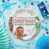 Feestelijk Kerstspel Nachtfeest Papieren Bordje (Feest)