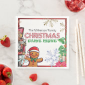 Feestelijk Kerstspel Nachtfeest Servet (Insitu)