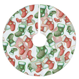 Feestelijk kerststokpatroon kerstboom rok