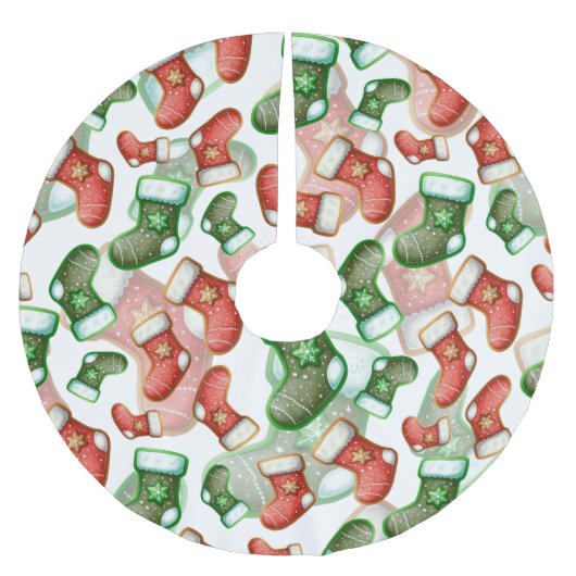 Feestelijk kerststokpatroon kerstboom rok (Voorkant)