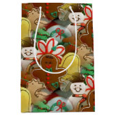 Feestelijk Kerststolpatroon Medium Cadeauzakje (Voorkant)