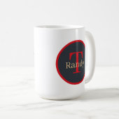 feestelijk kerststrand en sneeuwman voegt monogram koffiemok (Voorkant rechts)