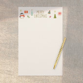 Feestelijk kerstsymbool patroon briefpapier