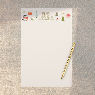 Feestelijk kerstsymbool patroon briefpapier
