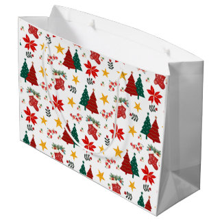Feestelijk Kerstvakantiepatroon Groot Cadeauzakje