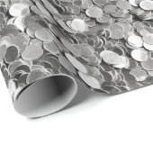 Feestelijk kerstzilver cadeaupapier (Rol Hoek)