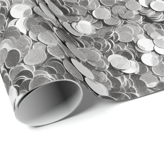 Feestelijk kerstzilver cadeaupapier (Rol Hoek)