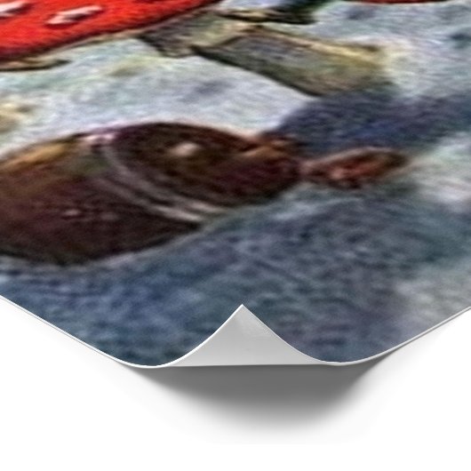 feestelijk kind kerstfeestdag Poster (Hoek)