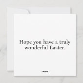 Feestelijk klein gelukkig paashaas konijn feestdagenkaart (Achterkant)