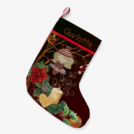 feestelijk kleine kerstsok (Voorkant (Hangend))