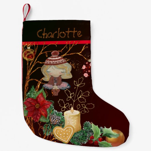 feestelijk kleine kerstsok (Voorkant)